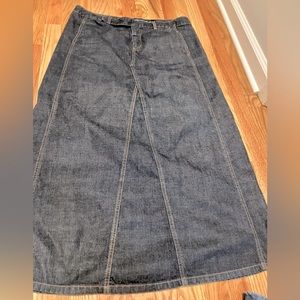 VTG | DKNY DENIM MAXI SKIRT W/ BACK SPLIT | size 14